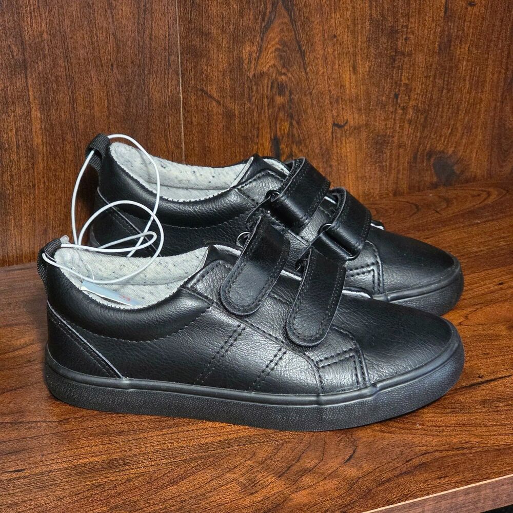 Cat & Jack Dino Sneakers Toddler Boys Black Size 11 Hook Loop